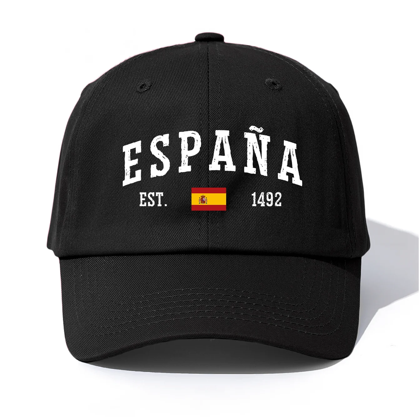 Gorra de béisbol con estampado ESPANA para adultos, sombrero de papá ajustable suave informal de estilo Retro minimalista, perfecto como regalo, 1 ud.