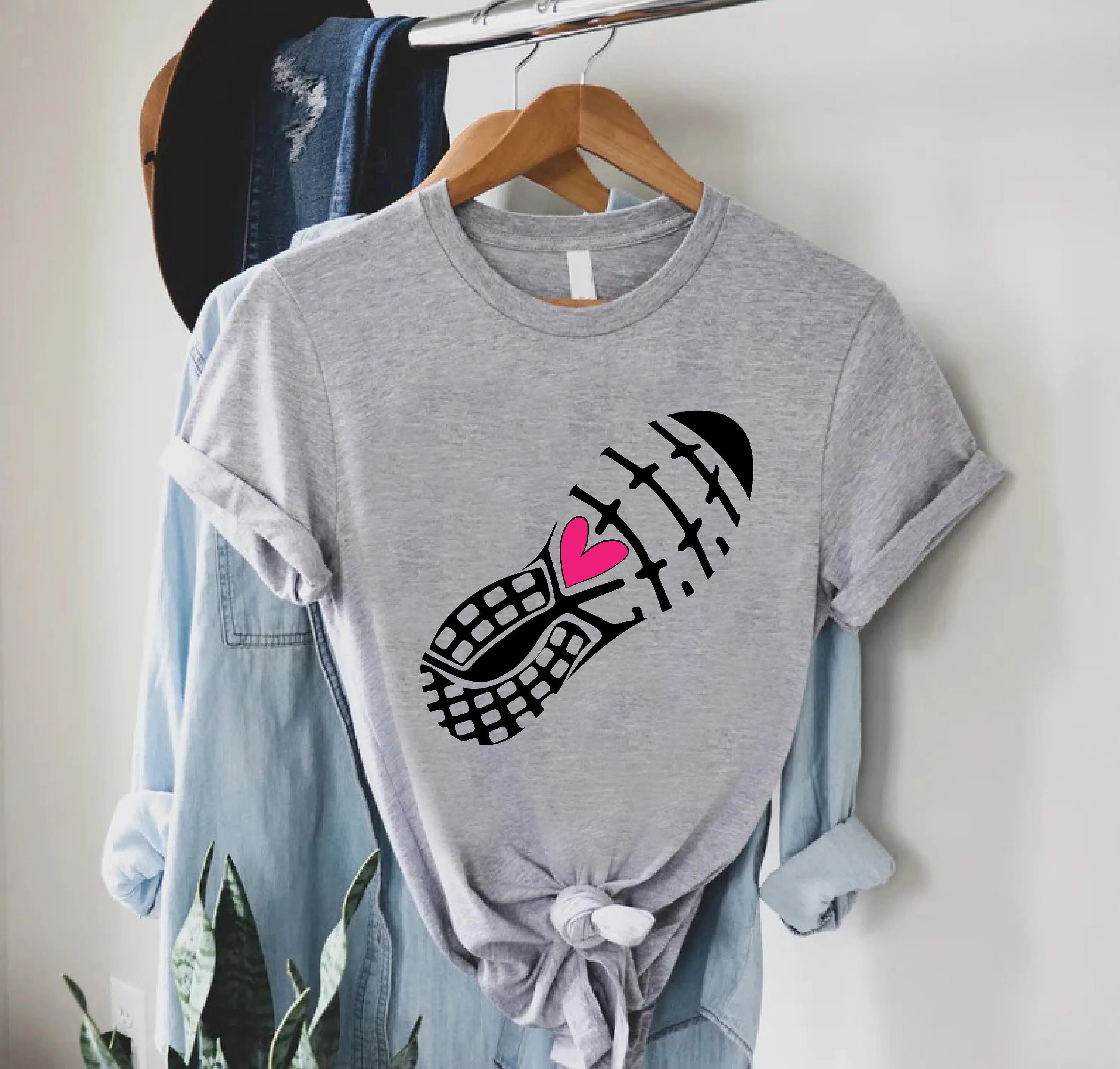 

Love Running T Shirt For Runner Funny Lover Track Team Marathoner Crew Apparel Husband Wife