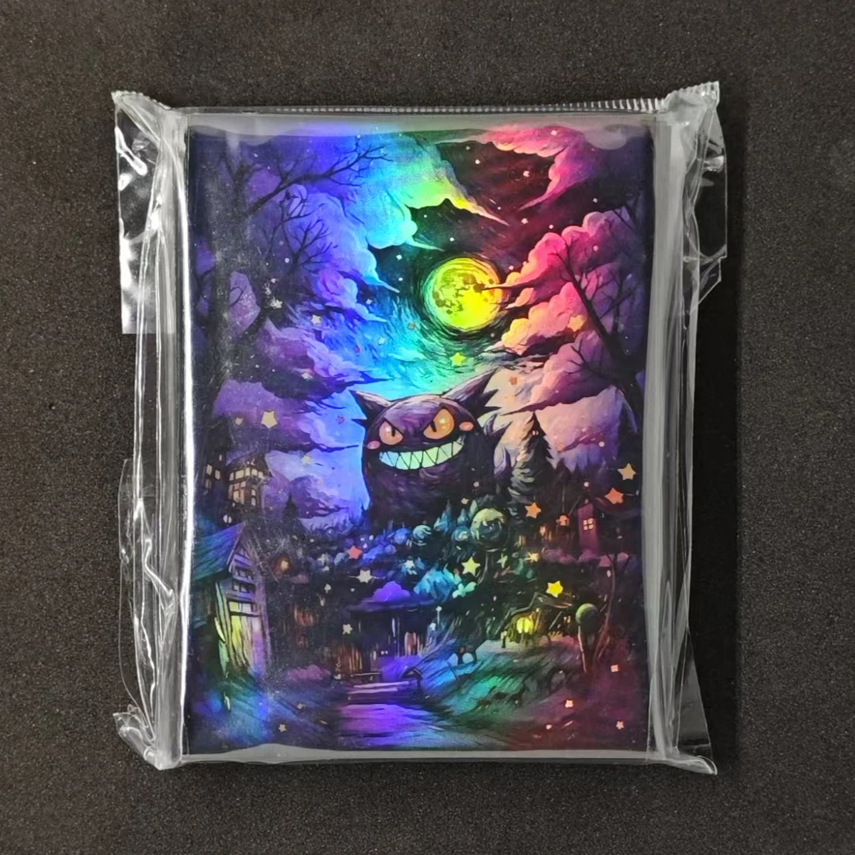 66X91 مللي متر 64 قطعة/المجموعة PTCG السماء المرصعة بالنجوم Gengar بطاقة كم اللون فلاش OPCG WS PTCG بطاقة الغطاء الواقي أنيمي بطاقات دمى هدايا