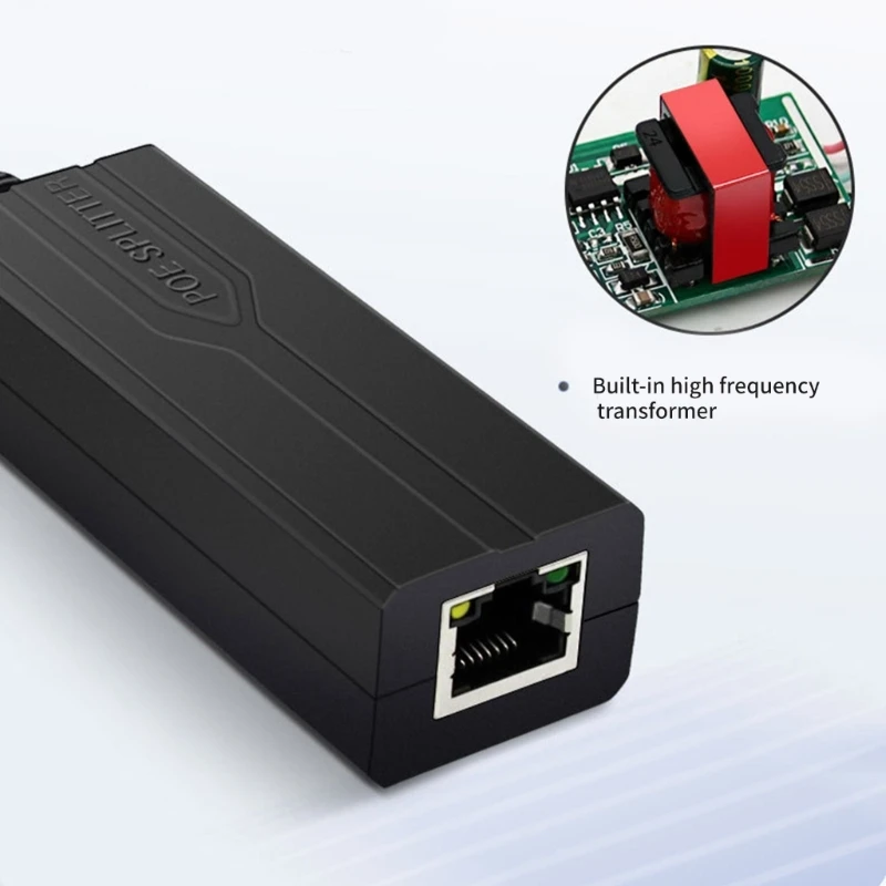 USB C POE Splitter USB C POE Separator,Efficient 48V to 5V Conversion for Low Voltages Gadgets Power Converters