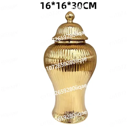 

Gold Silver Ginger Decoration Home Ceramic Jar Decoration Gold Line Vase Set Home Decoration