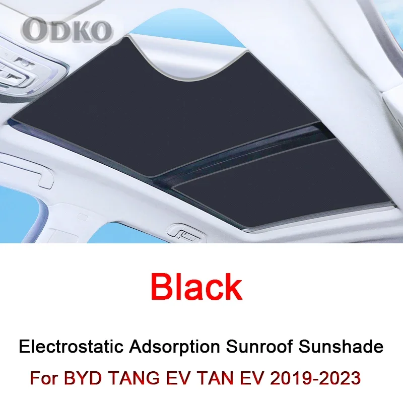 Car Electrostatic Adsorption Sunroof Sunshade For BYD TANG EV TAN EV 2019-2022 2023 Heat Insulation Skylight Sticker Accessories