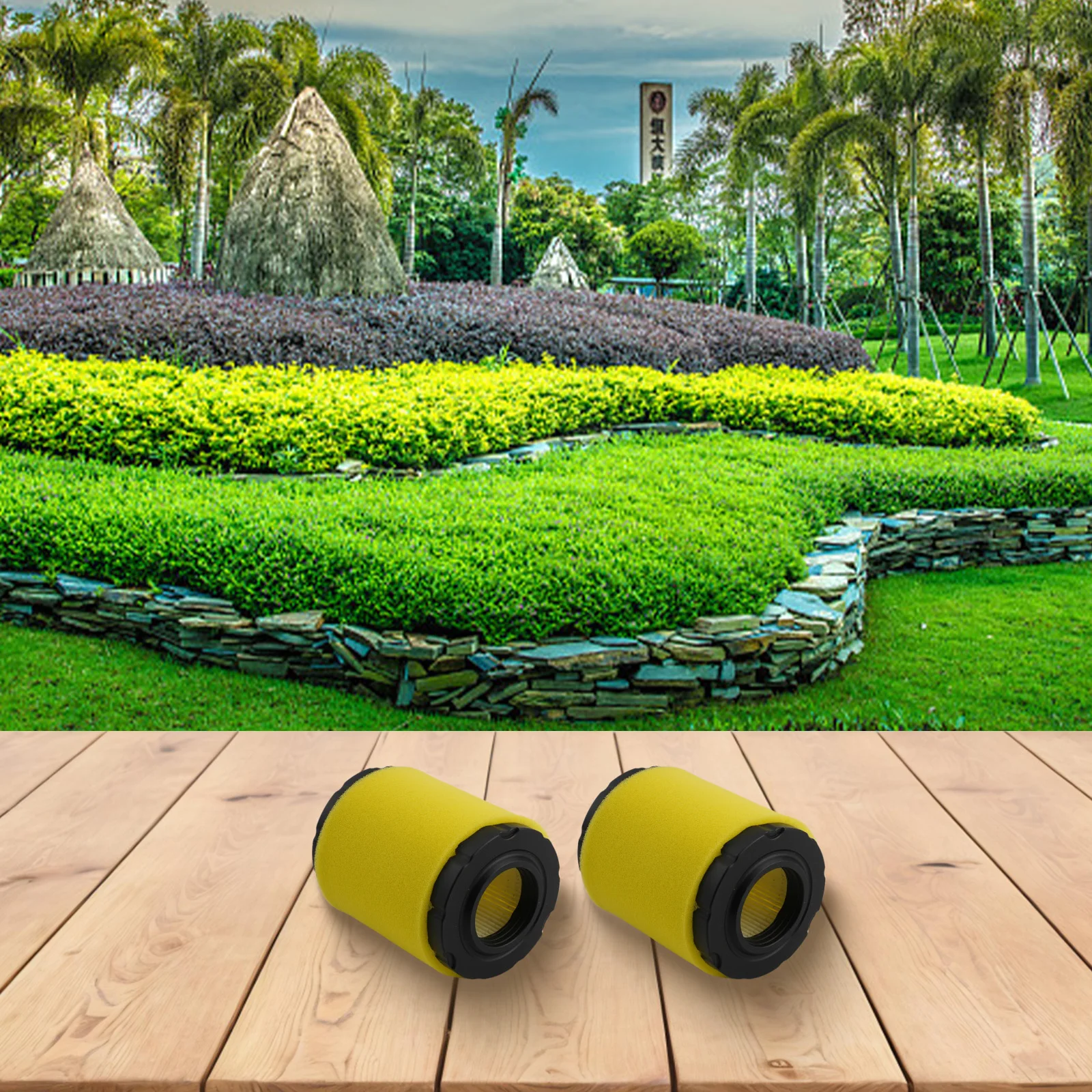 2pcs 591583 796032 Air Filters Pre-Filters Cleaner Replacement Pleated-paper Outdoor Power Equipment String Trimmer Parts Garden