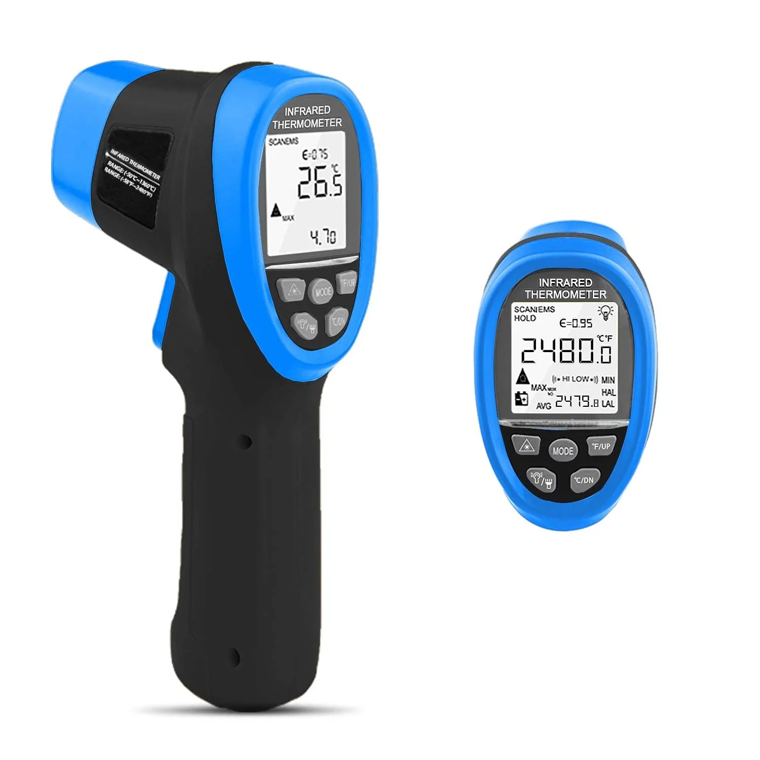 

BTMETER 985B Thermometer Pyrometer -50~1360 ℃ (-58~2480 ℉) with Data Storage, Background Lighting For Cooking Forge Furnace Kiln