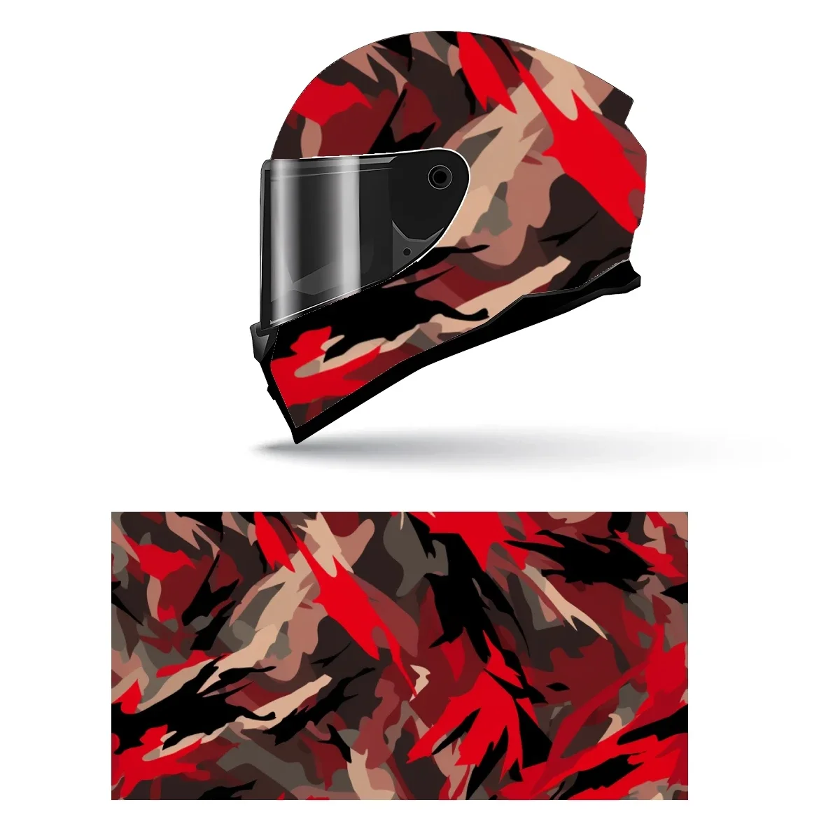 

Abstract Camouflage Painting Full Helmet Wrap Sticker Motorcycle Helmet Racing Graphic Decal Vinyl Wrap Helmet Decor Sticker