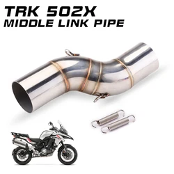 Slip-on Motorcycle Exhaust Modify Stainless Steel Middle link Pipe 51mm Interface Connect Muffler For Benelli TRK 502X TRK502X