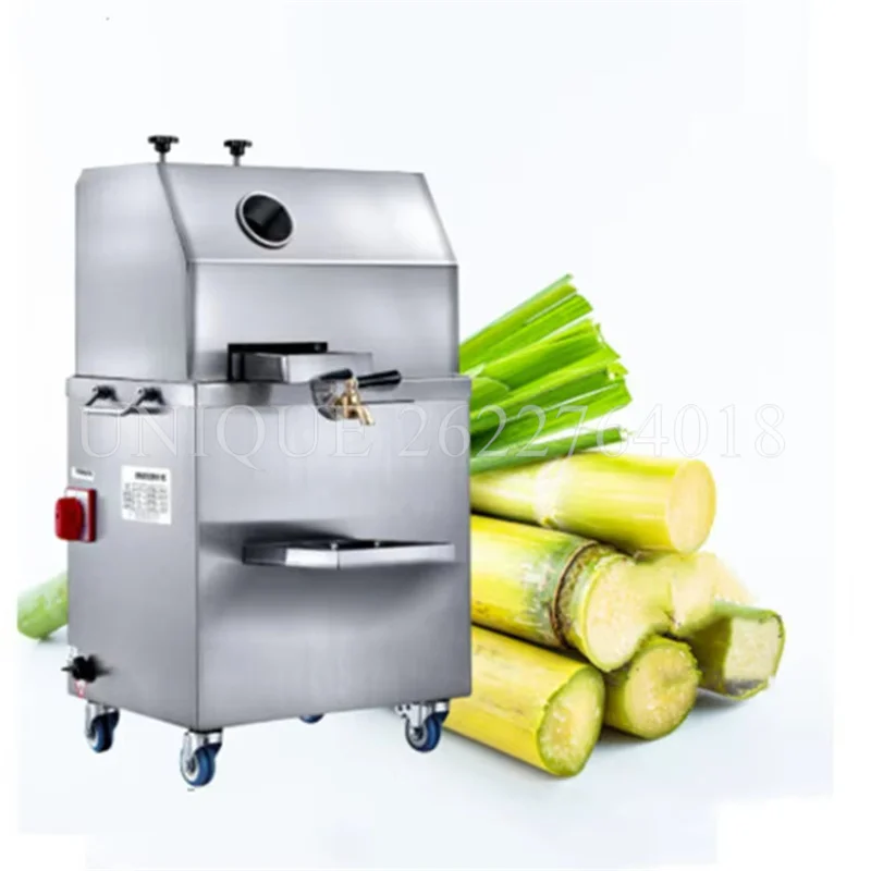 220V Commercial Sugarcane Juice Squeezer Automatic Electric Sugar-Cane Press Juice Machine Extracting Processing Machine