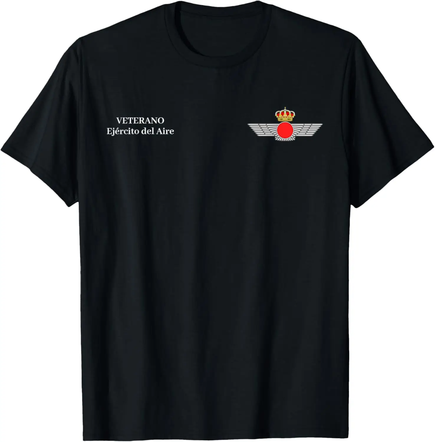Emblema Ejército Del Aire Veterano Ejército Español Camiseta T-shirt Short Sleeve Casual 100% Cotton Shift