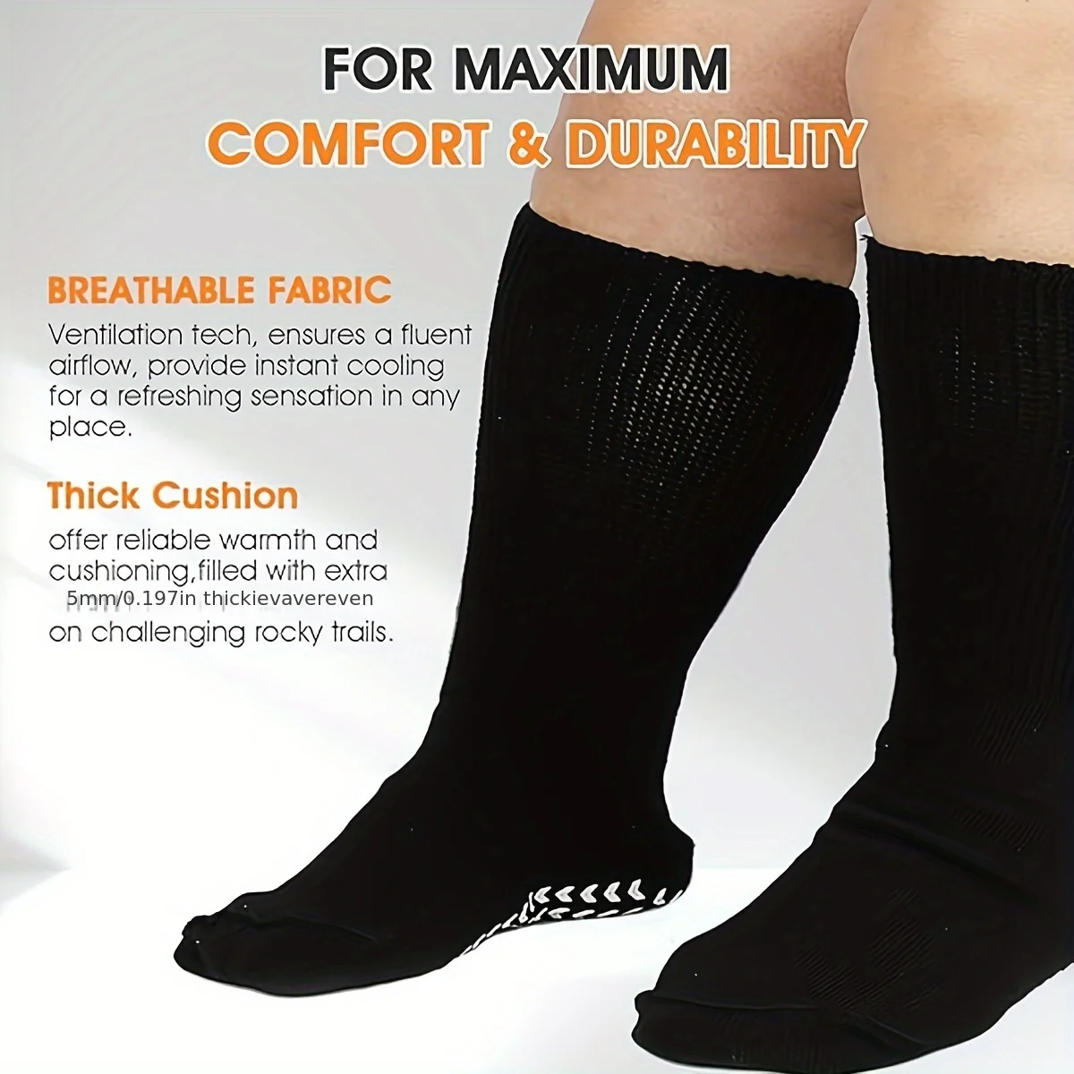 Extra Wide Socks for Swollen Feet,Soft Stretchy Senior Diabetic Socks,Men\'s and Women\'s Non-slip Non-slip Non-slip Non-slip Non-