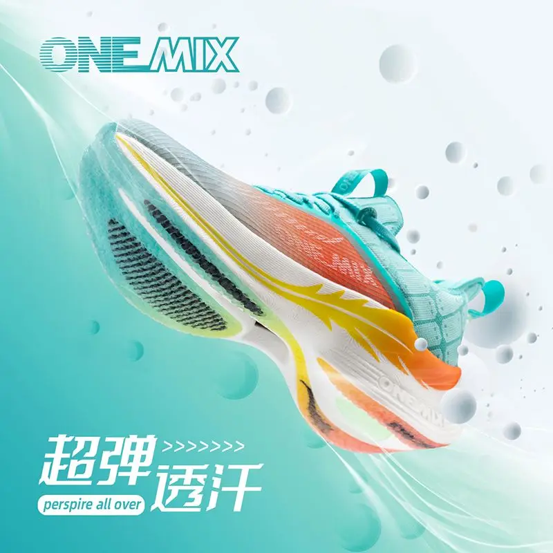 Onemix Lightweight Carbon-Plated Running Shoes – Breathable Mesh Long-Distance Sports Shoes with Shock Absorption Energy Return