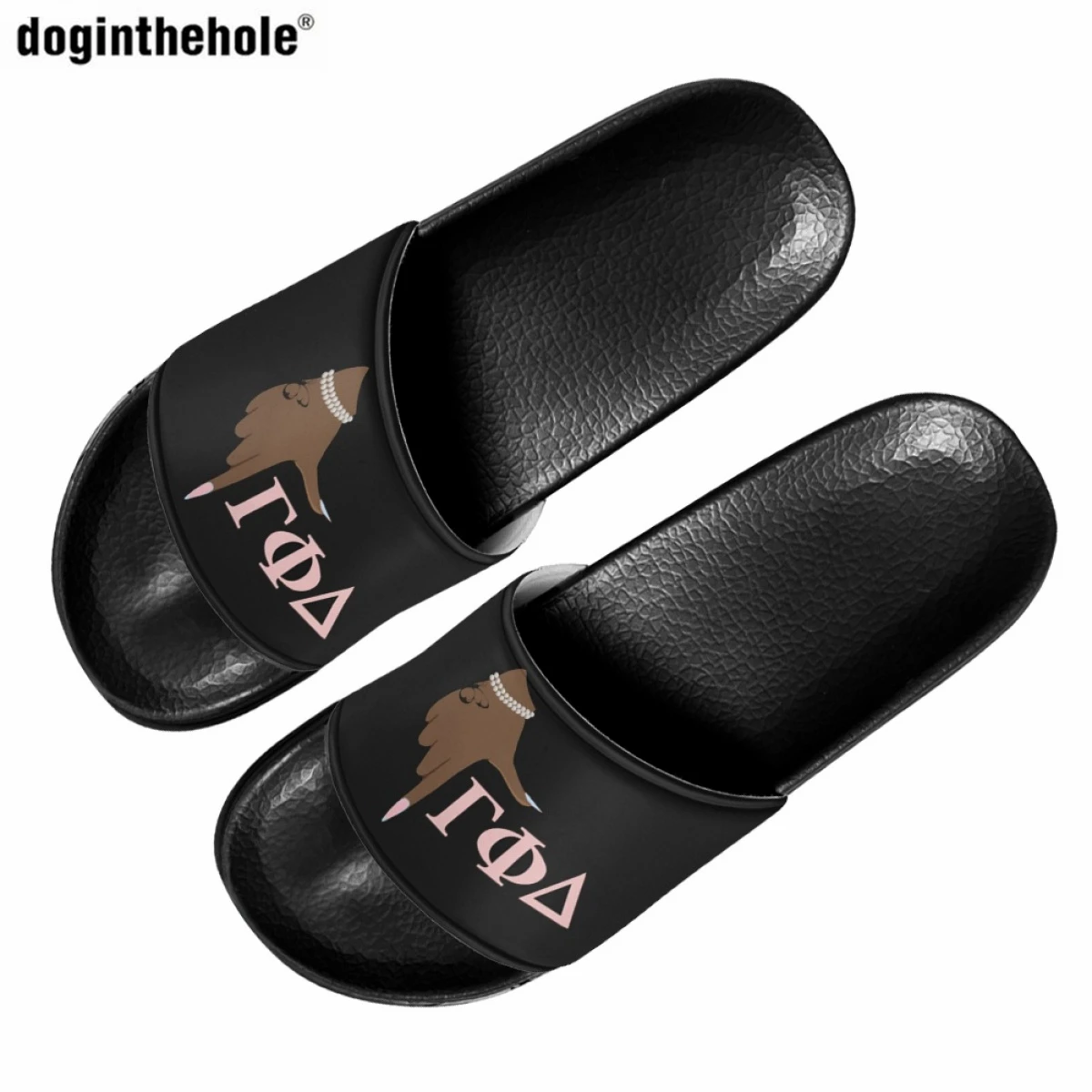 

Women's Summer Light Slippers Comfort Breathable Slip On Sandals Hot New Gamma Phi Delta Sorority Outdoor Beach Non-slip Slipper