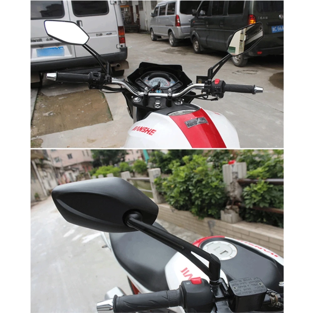 Motorcycle Universal Sports Side Rear View Mirror One Pair For 10mm 8mm Honda CB600 Hornet 600 CB500 CB900 CB1300 Custom