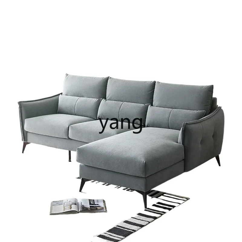 

Lmm modern simple light luxury straight row four-person small apartment fabric sofa