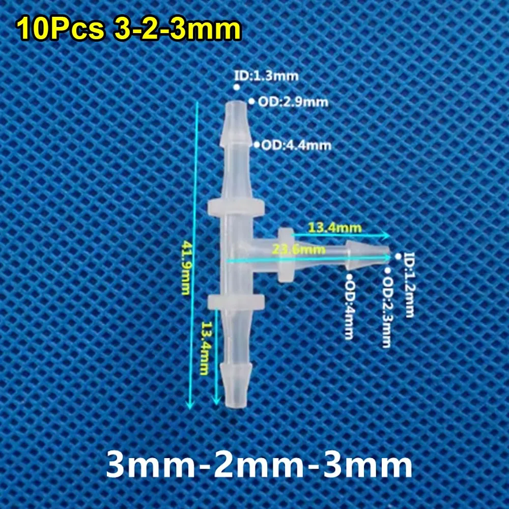 

10 шт. от 3 до 3 мм до 14-10-14 мм Т-образный тройник разъем разного диаметра PP PE 3-ходовой разъем мягкие пластиковые фитинги для шлангов