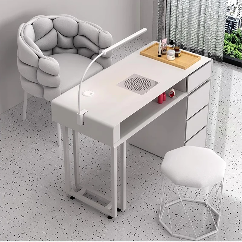 

Dressing Multifunction Manicure Table Modern Luxury Storage Nordic Nail Tables Marble Tabletop Salon Furniture Nail Desk LLMT