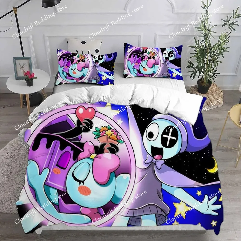 D-Dandy's World Bedding Set Game 3D Printed Duvet Cover Set With Pillowcases Boy Girl Teens Kids Birthday Gift Soft Bedclothes