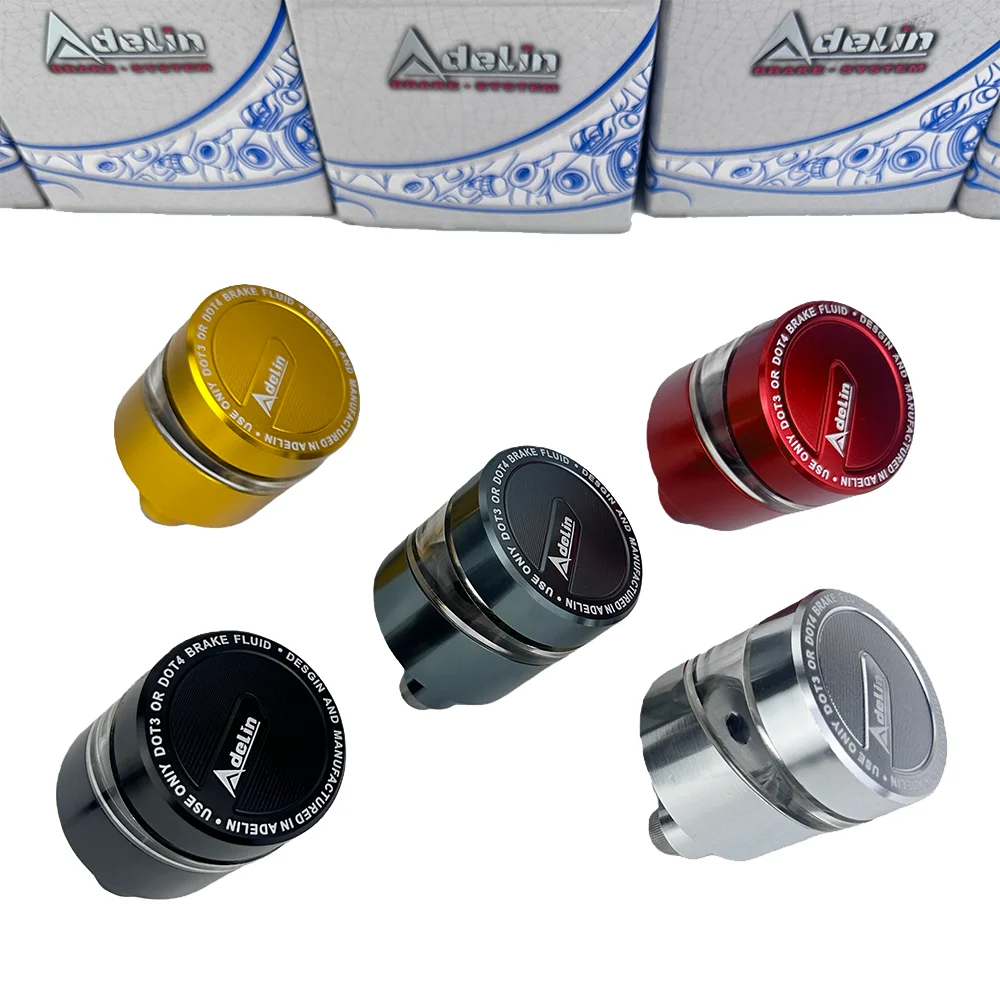 خزان سائل الفرامل للدراجات النارية من Adelin باستخدام الحاسب الآلي أداء الألومنيوم كوب الزيت الخلفي الأصلي العالمي المباشر