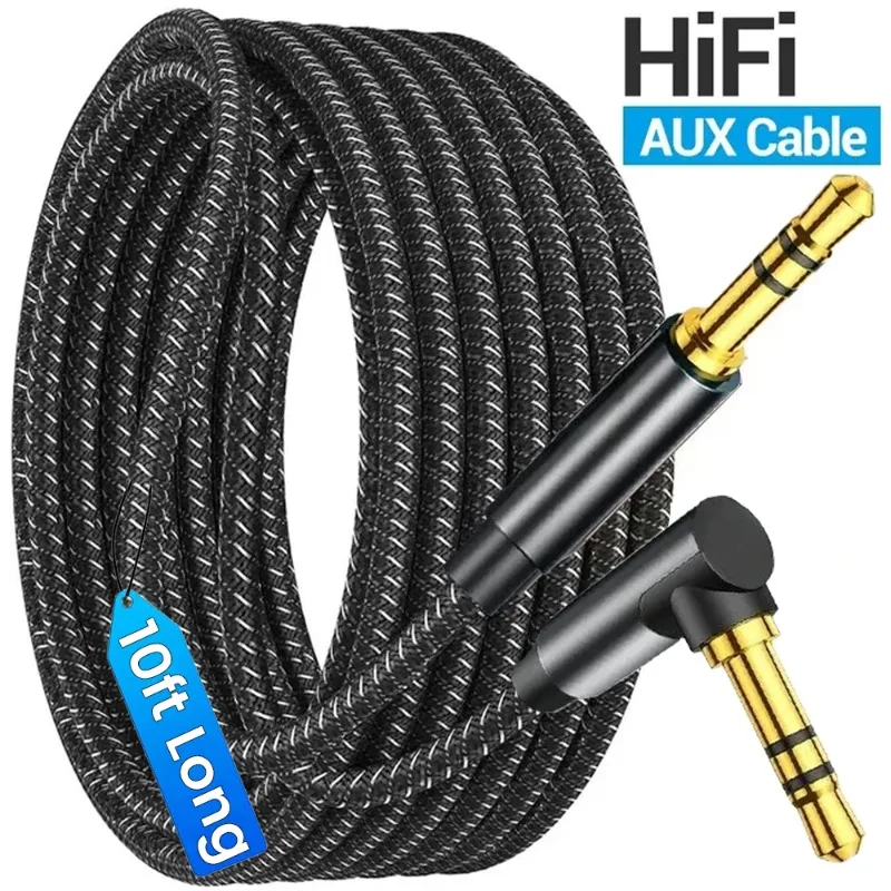 3.5mm Jack Audio Cable 90 Degree Elbow Male To Male Speaker Aux Wire for Samsung Xiaomi MP3/4 Video Car Headphone Adapter Cord