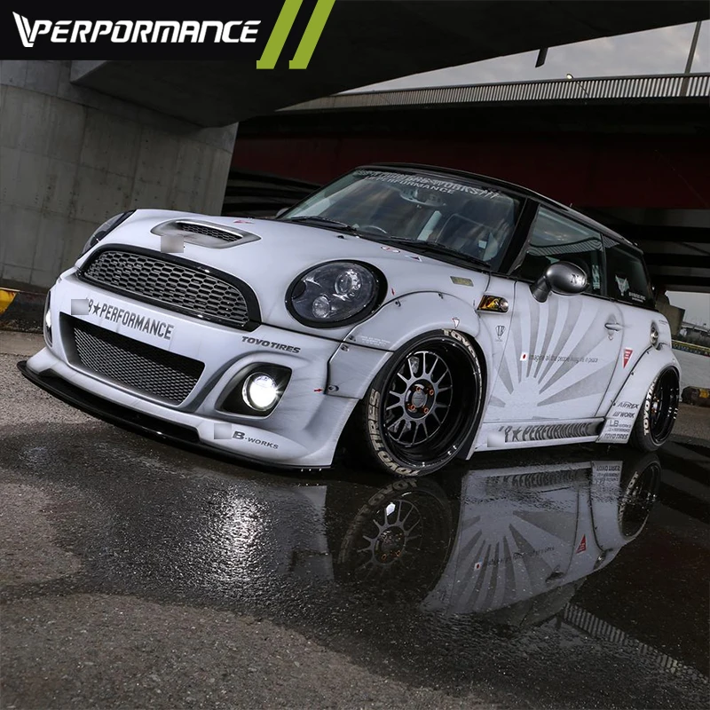 For MINI Cooper R56 Body Kit Update To LB Style FRP Material 2007~2015 Year R56 Car Bumpers Exterior Parts