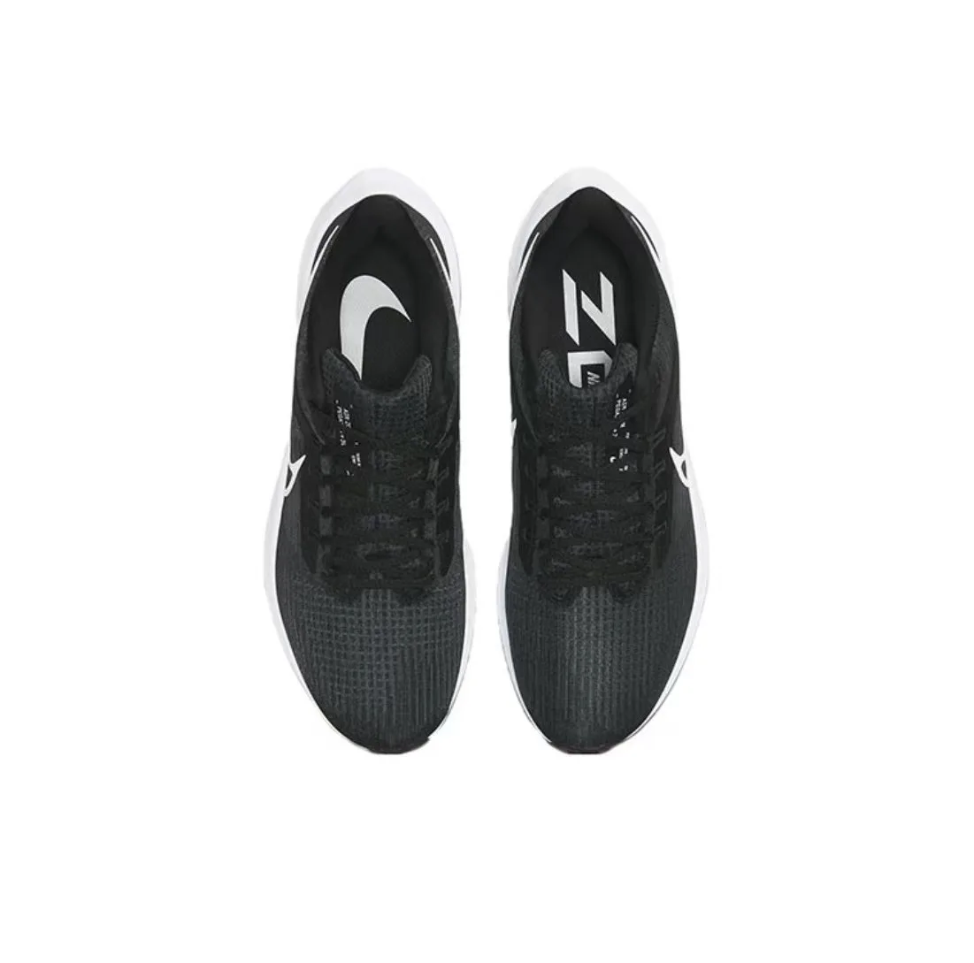 Nike Air Zoom Pegasus 39 Marathon Low cut Casual Running Shoes for Men, Black and White