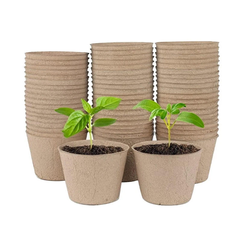 

Peat Pots, 70 Pcs 3 Inch Plant Starting Pots with Drainage Holes Biodegradable Plants Pots with 20 Plant Labels