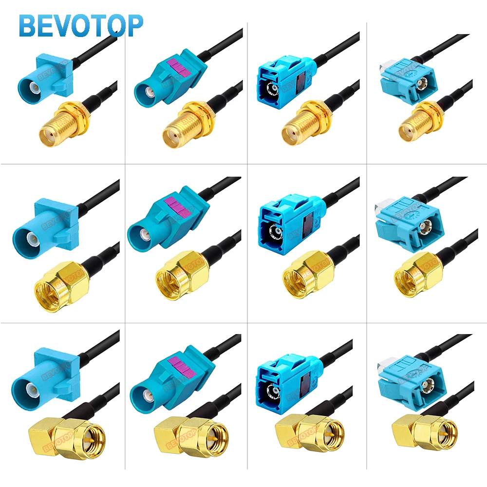 1 Uds Fakra Z conector macho/hembra a conector macho SMA Cable RG174 adaptador de extensión de antena GPS coleta Coaxial RF para vehículo