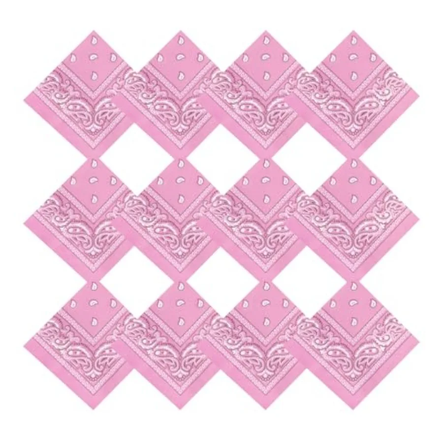 

Pistha Bandanas for Women Men Cowboy Bandana Handkerchief Headband Face Mask Bulk for Party Costume