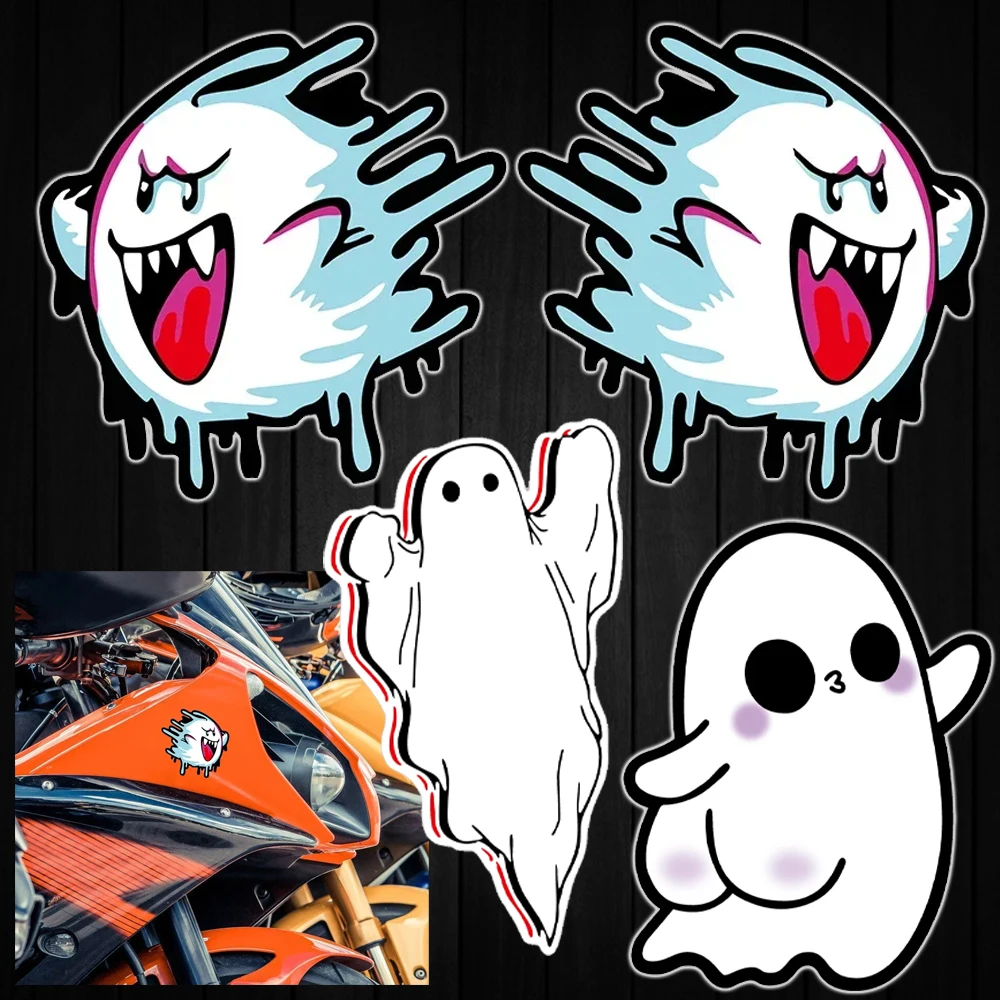 

Halloween Ghost Motorcycle Stickers Car Moto Scooter Helmet Fuel Tank Windshield Reflective Waterproof Vinyl Decals Accessories