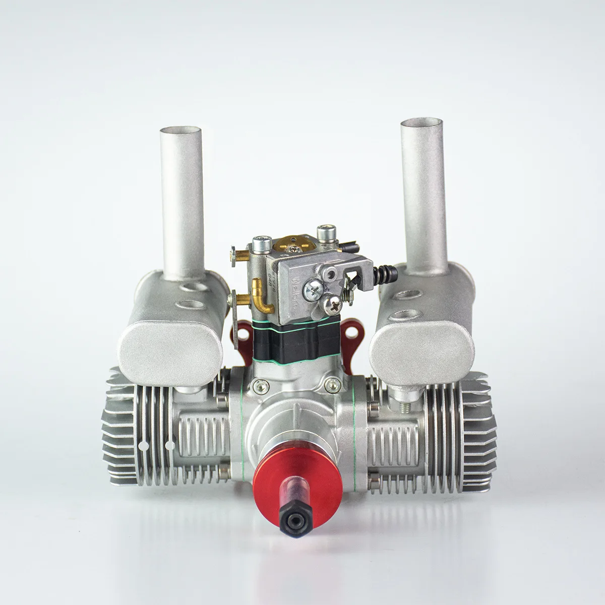 

Mini RCGF 31cc T-Twin Two-Stroke Model Metal Aircraft Fixed-Wing Engine Toy Gift for Model Enthusiasts