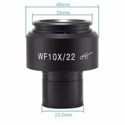 Biological microscope WF10X High eye spot wide-angle eyepiece Field of view 22MM interface 23.2MM field of view adjustable