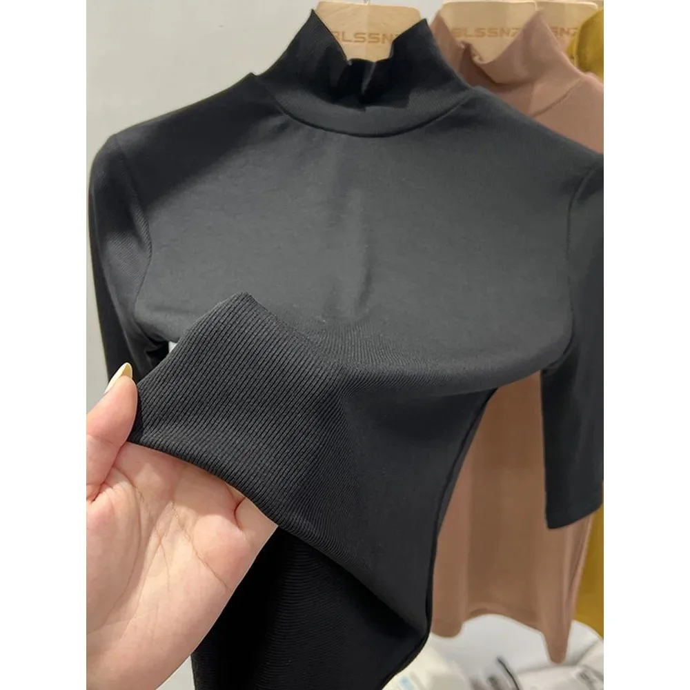 スリムフィット タートルネック Tシャツ 女性用 ベーシック オルト スヴェ クリーンフィット スレ レディース プレミアム品質 ファッショナブル カジュアルウェア