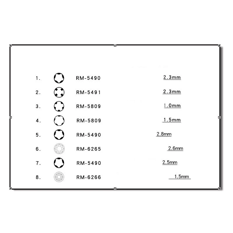 Screwdriver For RM6266 5490 6265 5491 5809 Watch Screws Change Strap Band bezel Case Movement various Repair Tools