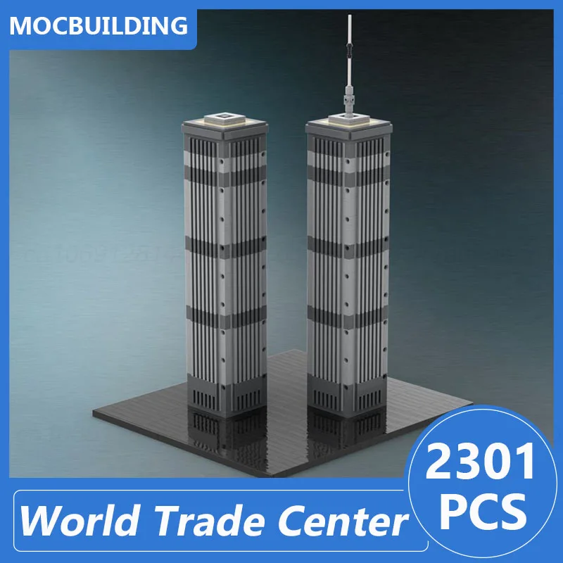 World Trade Center (09/11/01) architektura MOC klocki do samodzielnego montażu cegły manekin sklepowy kolekcja zabawki prezenty 2301 szt