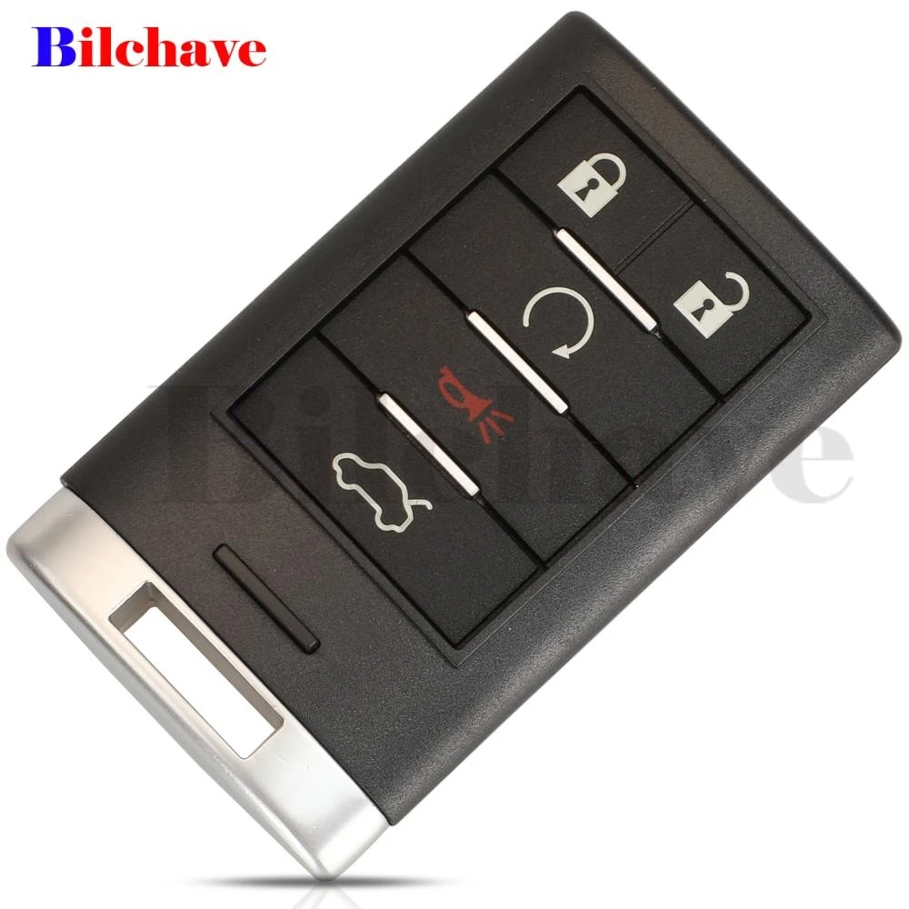 jingyuqin 5 Buttons For Cadillac CTS STS 2008-2014 Fob 315MHz ID46 Chip M3N5WY7777A Smart Remote Control Car Key Uncut Balde