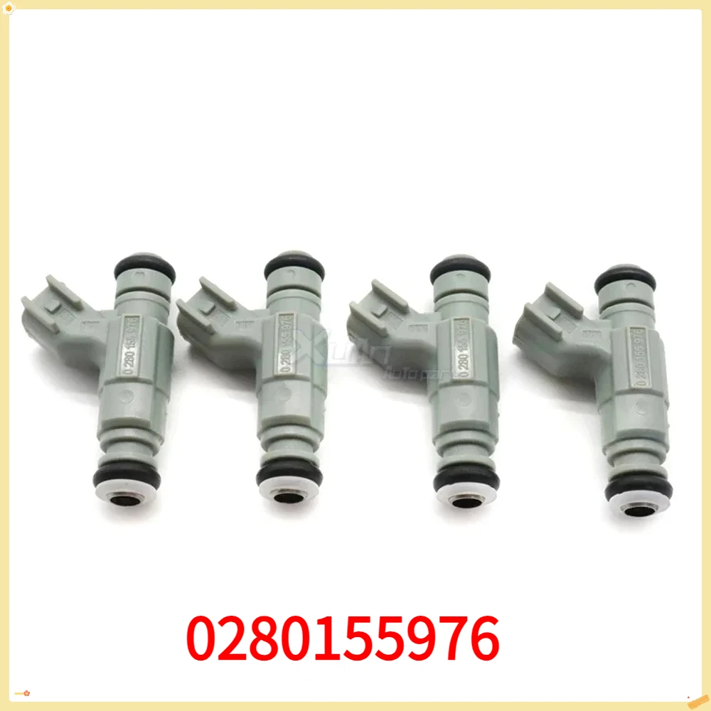 Nuevo juego de 4 inyectores de combustible para coche, 0280155976, para Chrysler Sebring, PT Cruiser, Voyager, Dodge Caravan, Neon, Stratus 2.4L 2001-2004