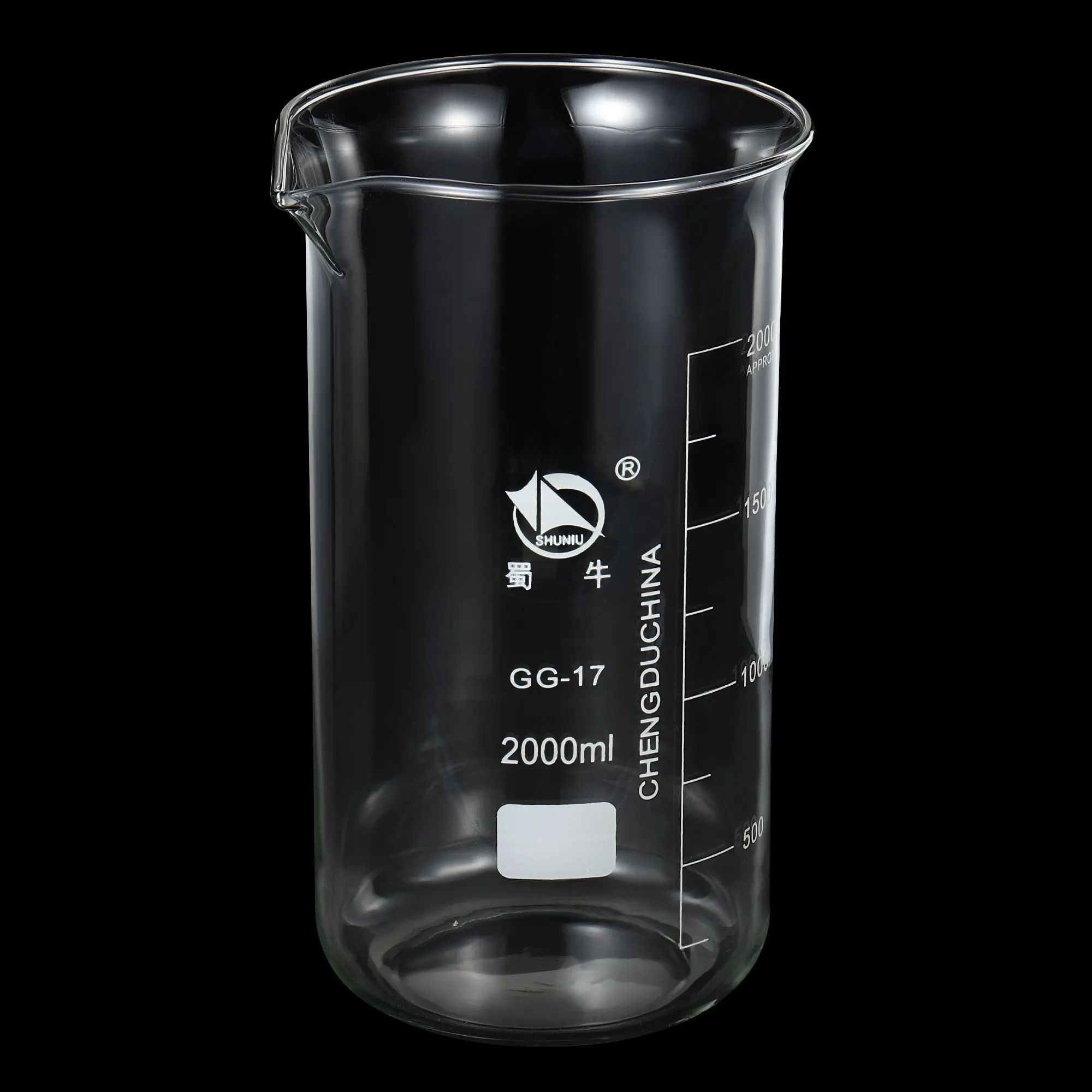 1/2Pcs 50-2000ml High Borosilicate Glass Measuring Cup Heat-resistant Laboratory Beaker Clear Tall Form Glass Beaker with Spout