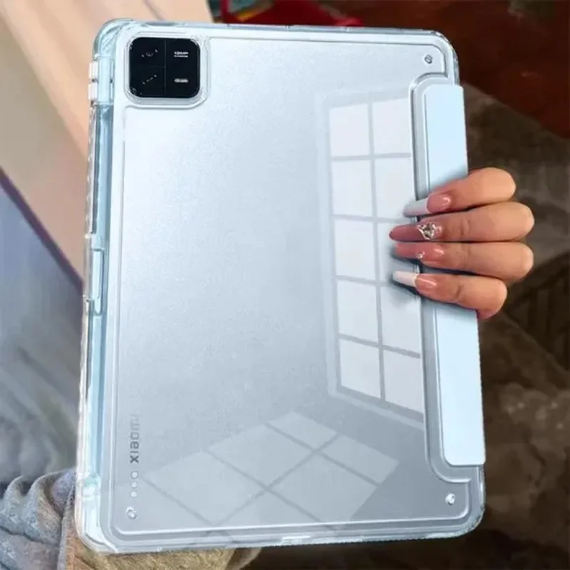 Für Xiaomi Pad 7 7S Pro 11,2/12,5 zoll 2025 6 5 Pro Redmi Pad 2 SE 11 8,7 4G stoßfest Funda Stift Halter HD Acryl Tablet Fall
