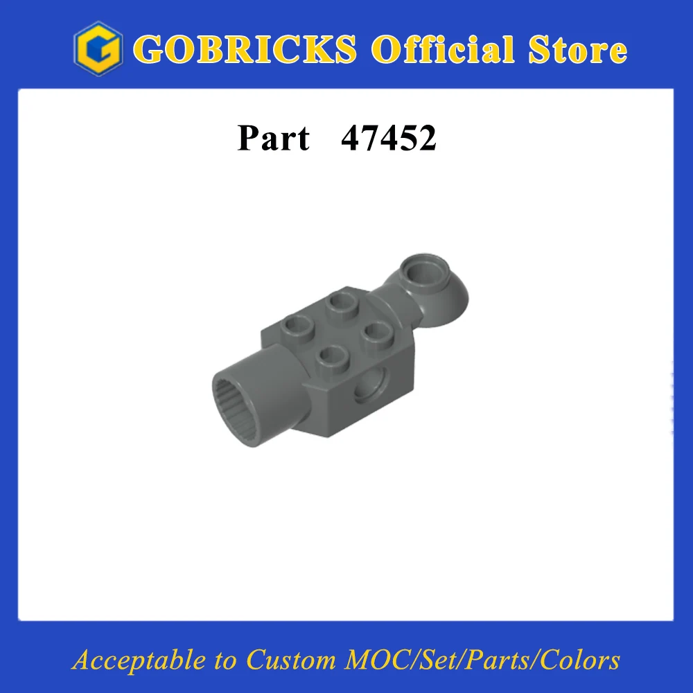 

Gobricks 1Pc 47452 Technic Brick Modified 2x2 Parts with Pin Hole Rotation Joint Ball Half Horizontal Compatible With Particles