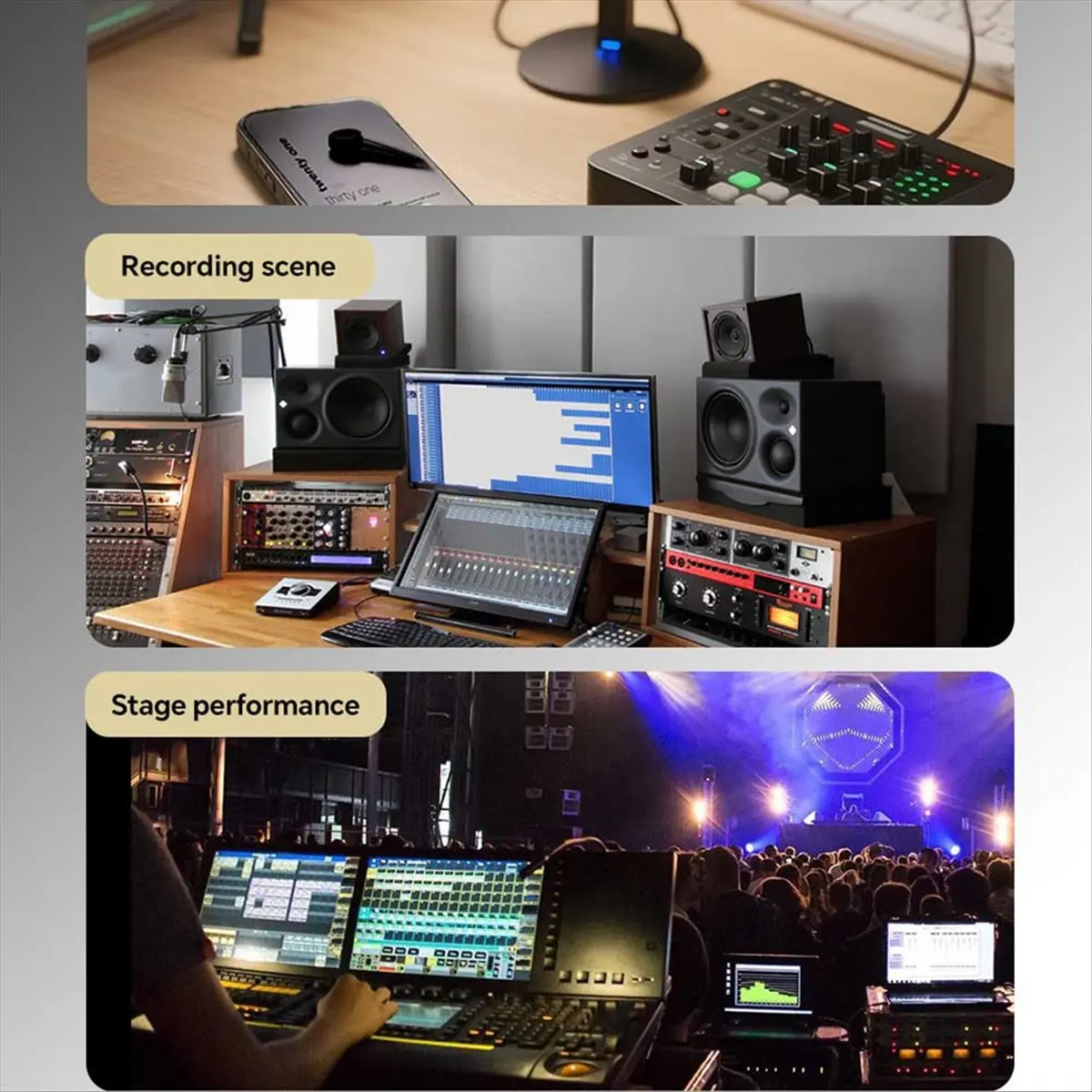 DT77 Audio Aignal Isolator 6.35mm Audio Interface Eliminator Noise Audio Passive Isolator for Conference Microphone Mixer