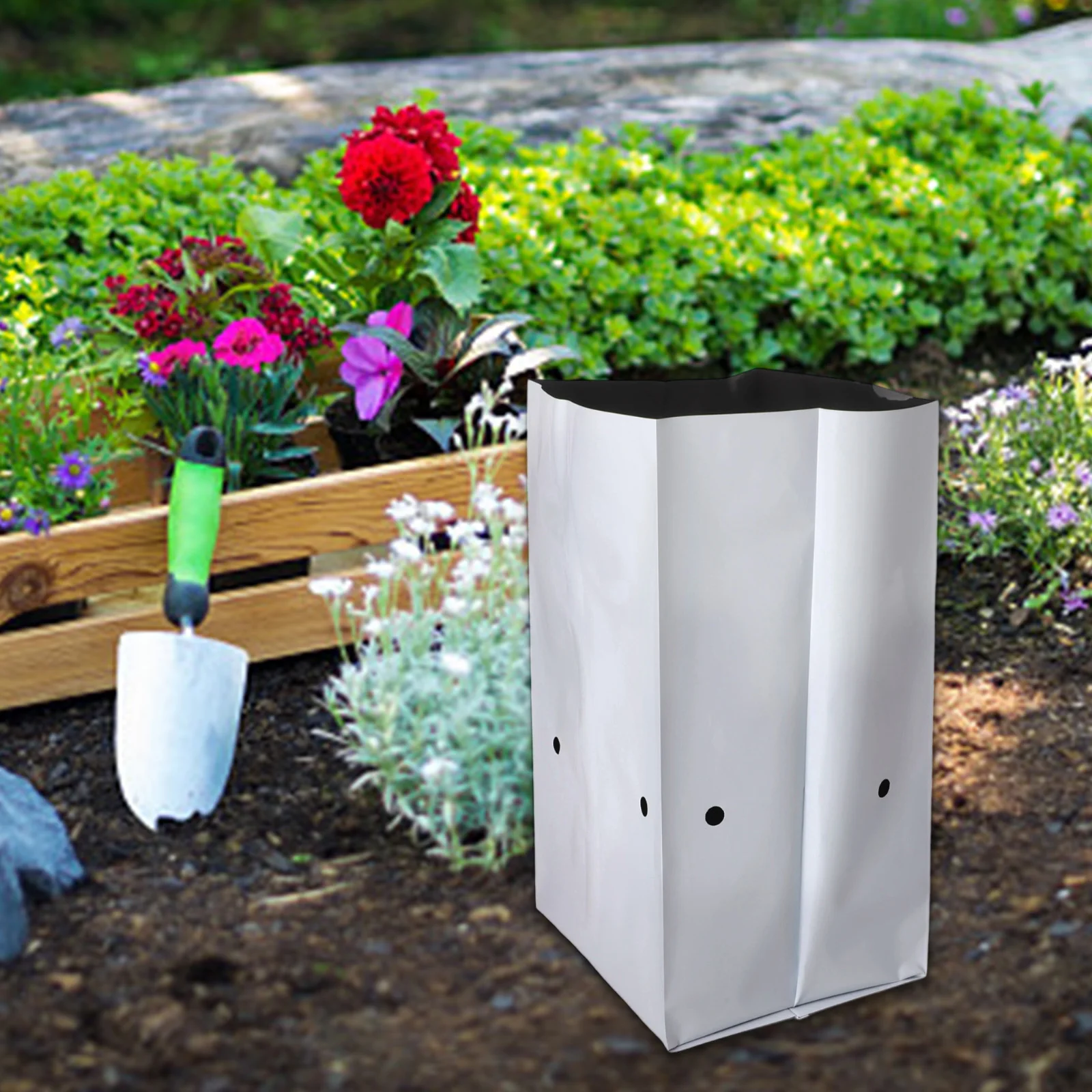 Vegetable Bags Planting Bags Cost-Effective Solution Efficient Water Drainage Black And White Grow Bags Herb For Gardening