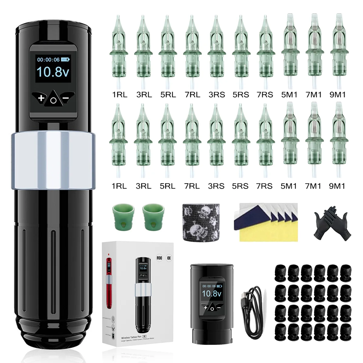 

Tuffking Dual Battery Pen Tattoo Equipment Cutting Line Fogging Large Screen Display Integrated Machine