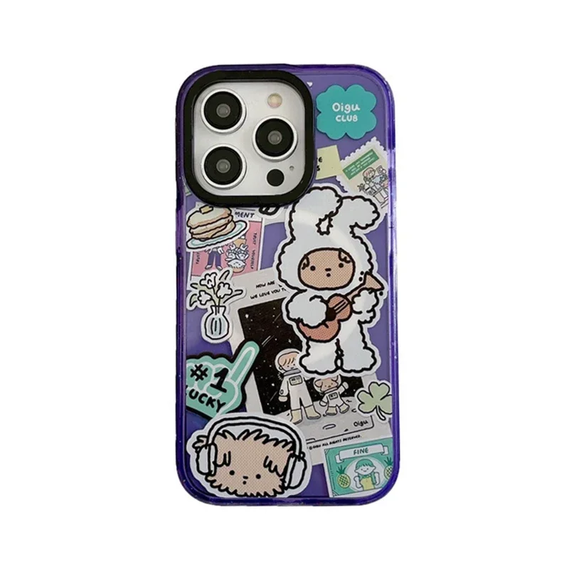 

MagSafe Acrylic Dog Phone Case Cover for iPhone 12 13 14 15 Pro Max Case for iPhone 15 ProMax