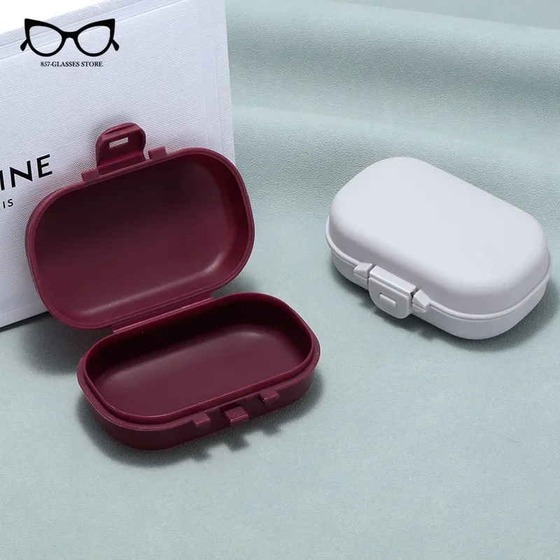 New Fashion Mini Design Potable Folding Glasses Box Women Men Glasses Storage Case Eyewear Cases