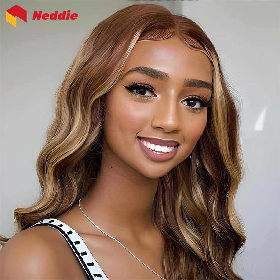 200 Density 13x6 Hd Lace Front Brazilian Wigs Cheap Highlight Colored Body Wave Wig 100% Human Hair for Women on Clearance Sale