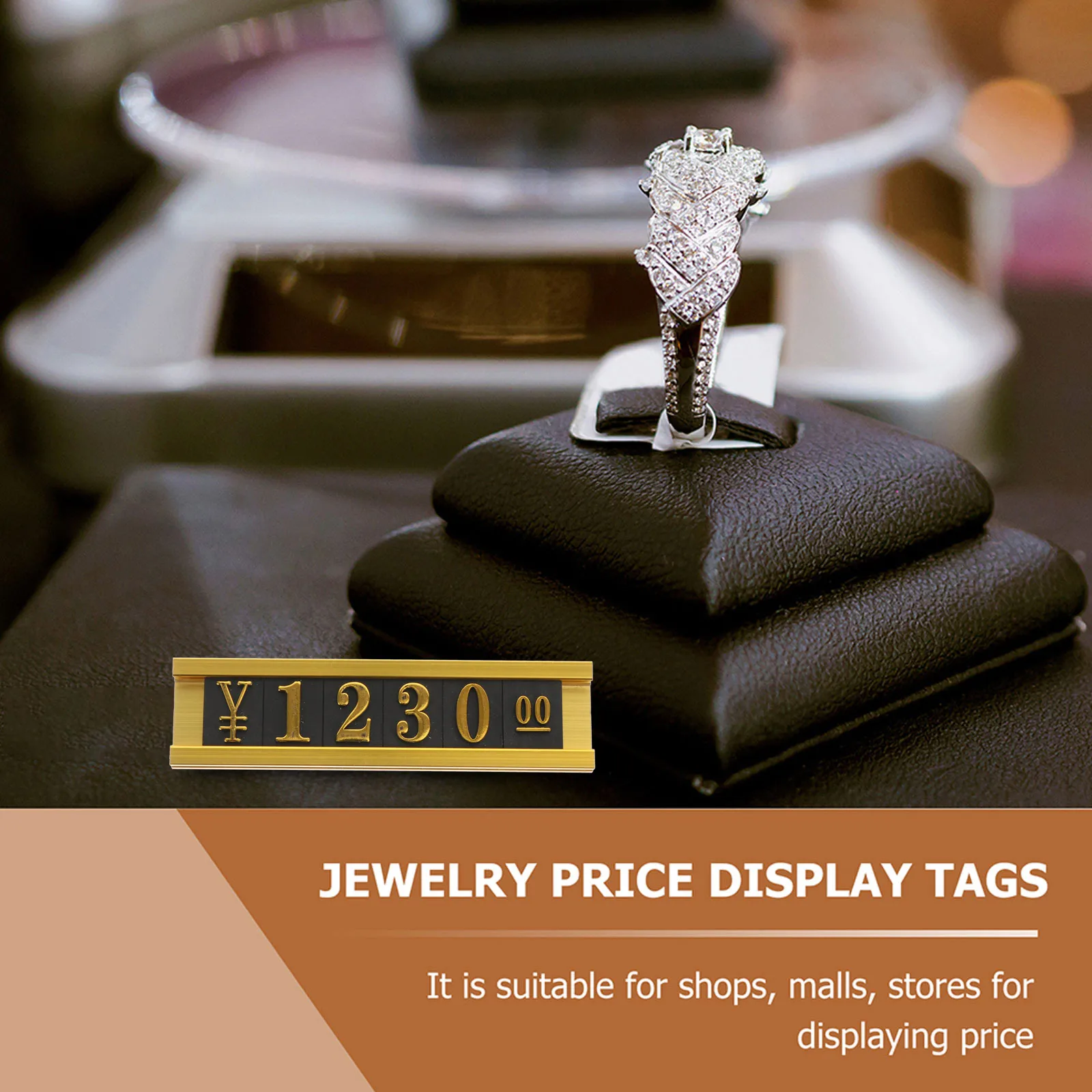 

10Pcs Aluminum Alloy Sticky Price Tags Number Display Signs for Commodity Store Price Labels Advertising Number Label Sign