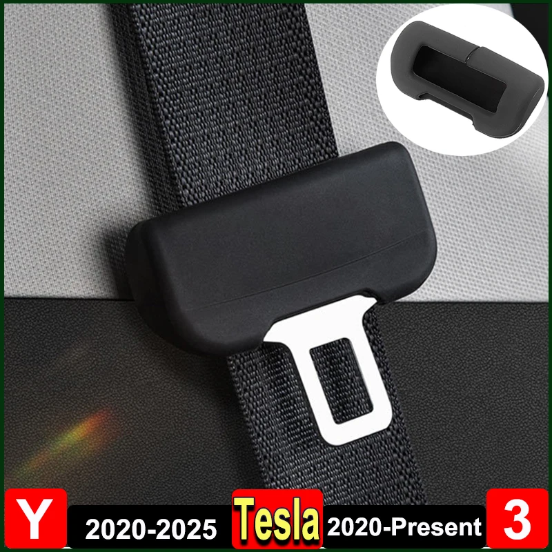 

for Tesla Model Y Juniper 2025 Car Seat Belt Anti Scratch Protector Case Seatbelt Buckle Cover Model 3 Highland Accessories
