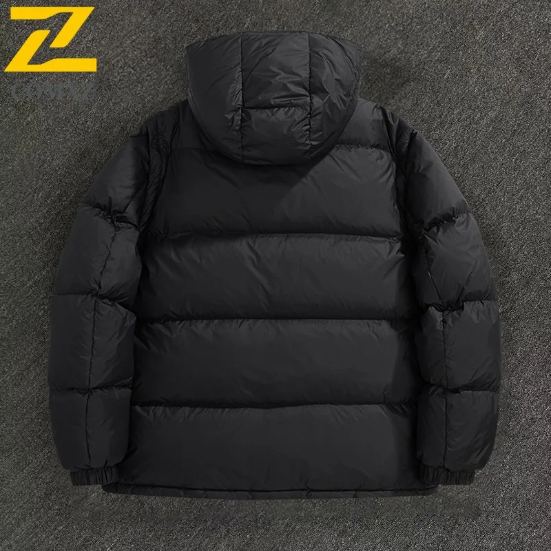 COMXZ 2025 شتاء جديد أسفل سترة الرجال عادية الرياضة النمط الأمريكي أسفل معطف انفصال أسفل Wearwaterproof يندبروف سترة واقية