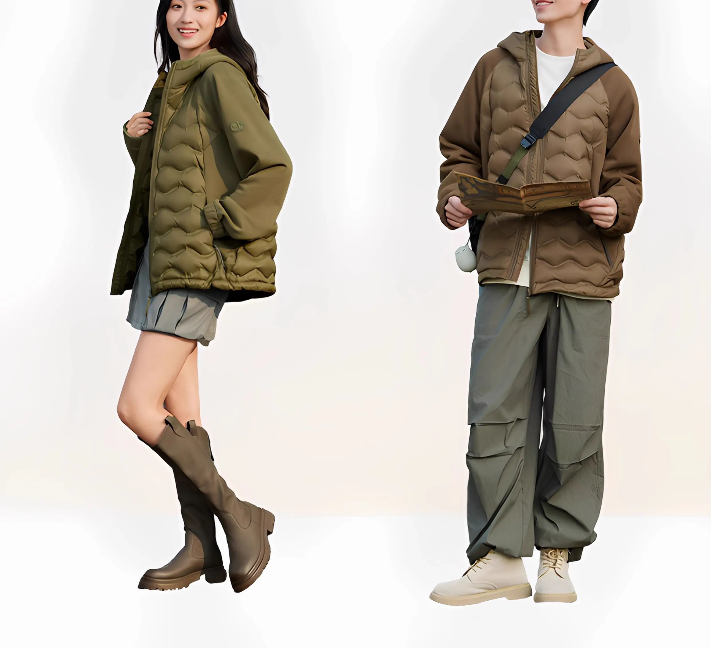 بطانة مشروط لخريف الركبة للسيدات من Parkas مبطنة بطبقات مزدوجة وبطانة عمودية ممتدة للتخسيس الخالدة