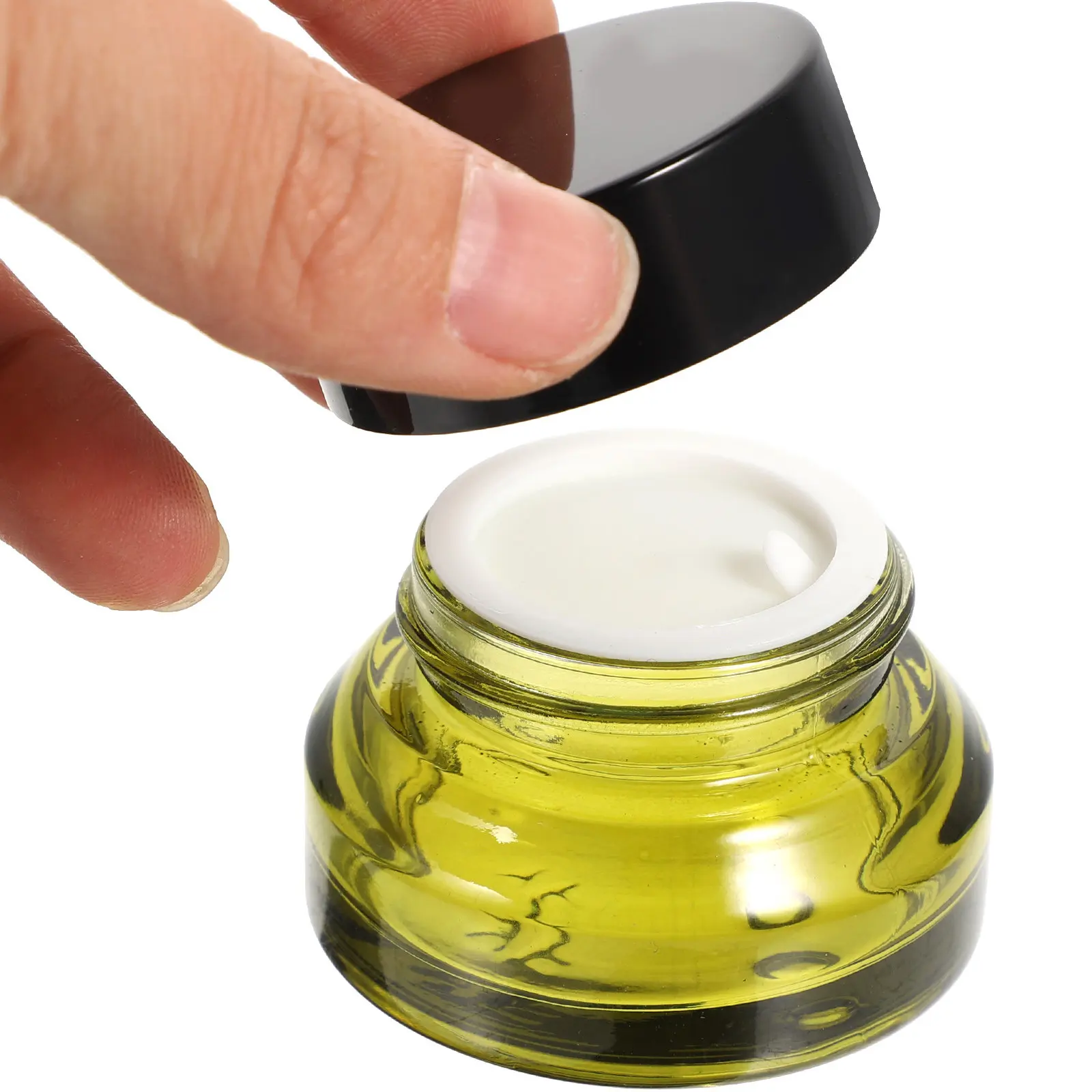 

Набор из 5 многоразовых дорожных контейнеров для крема, 15 г, мини-баночки с крышками для макияжа, лосьона, бальзама для тела, блесток для ногтей, косметических образцов