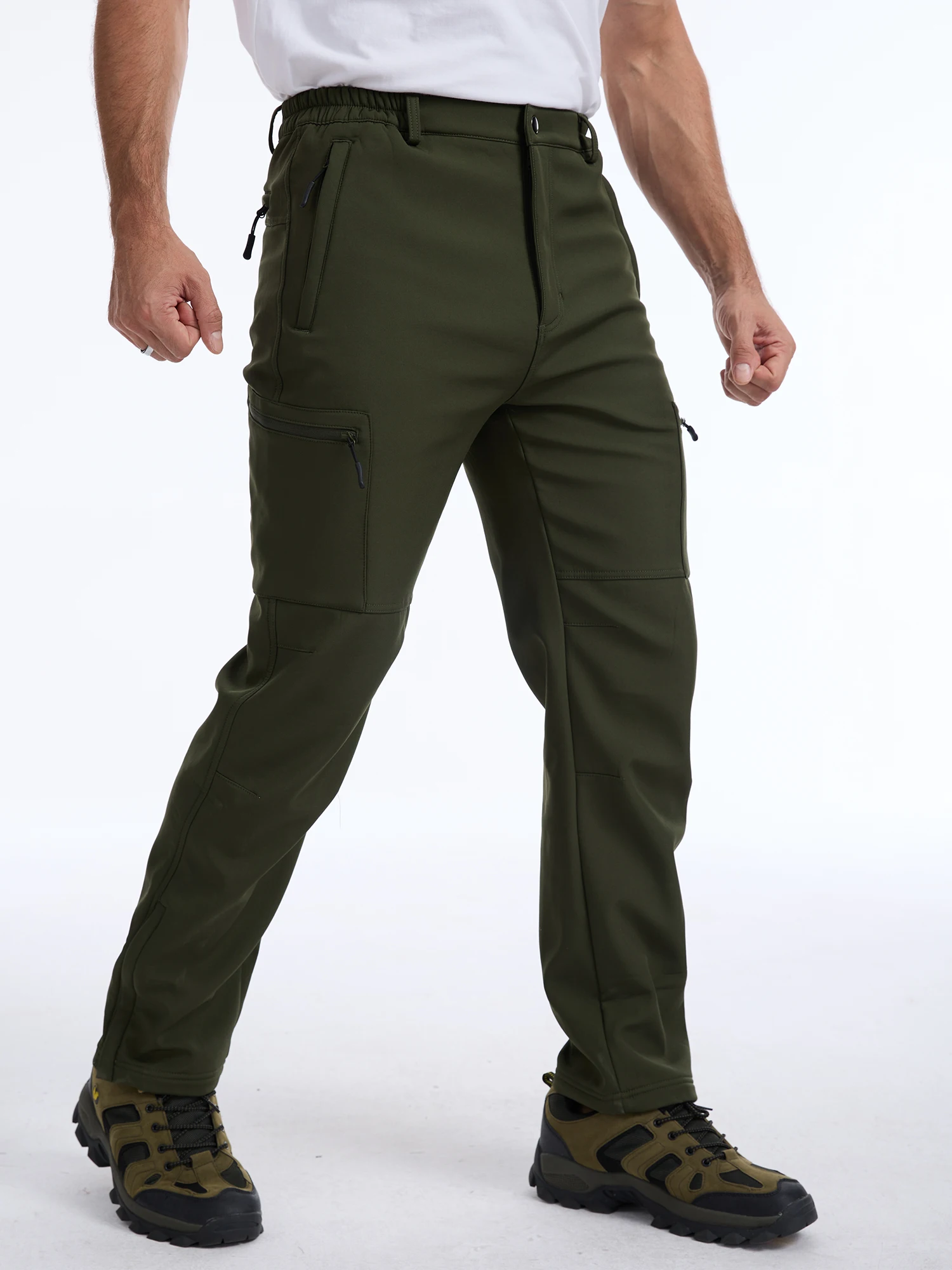 Winter Herren Wasserdichte Camping-Wanderhose Cargo Taktische Softshell Warme Fleece Winddichte Outdoor-Trekking-Jagdhose – Detail 32